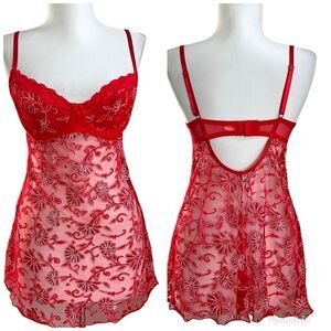 Vintage Y2K Babydoll Lace Sheer bra top size 36C L